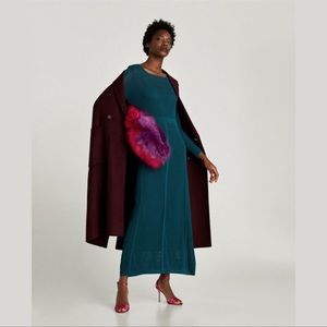 Zara Teal NWT Midi Dress